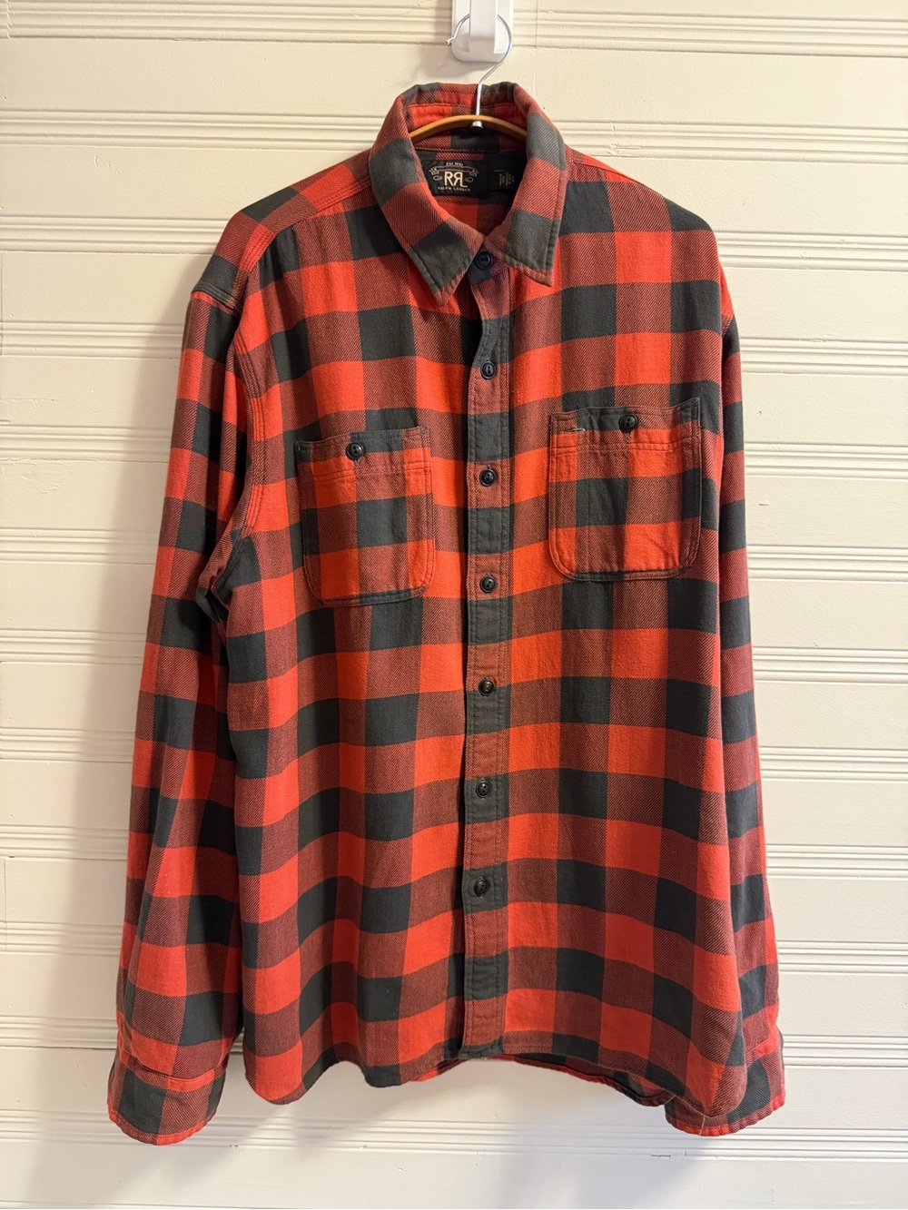 RRL Double RL Ralph Lauren Men’s L Buffalo Plaid Heritage Work Shirt